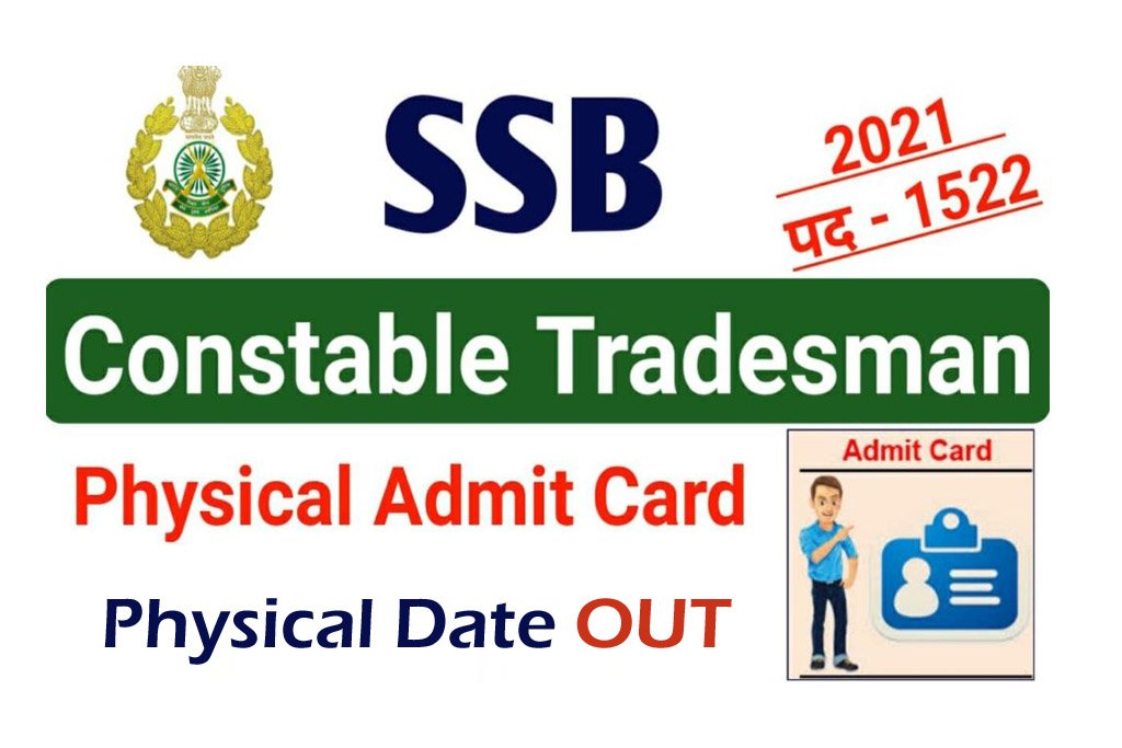 SSB Constable Tradesman Admit Card 2023