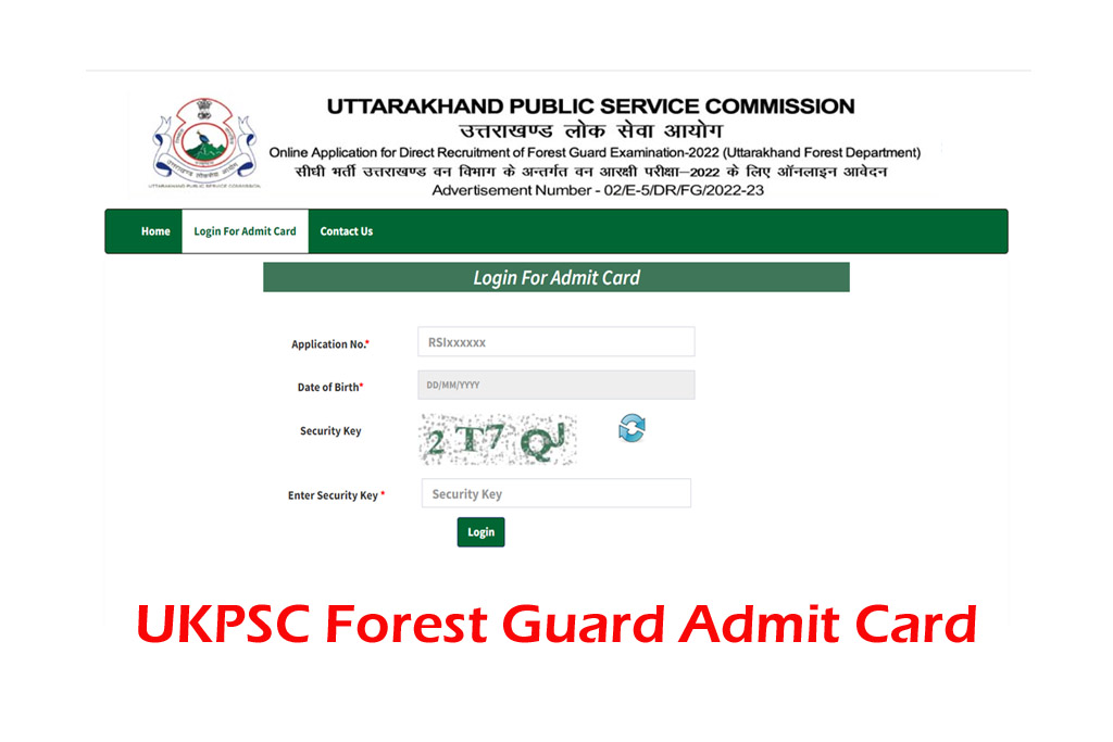 Uttarakhand Forest Guard Admit Card 2023