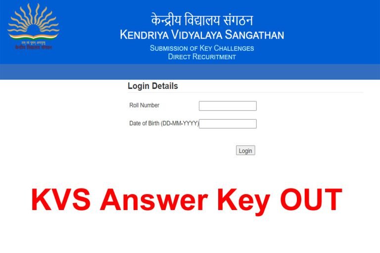 Kvs Answer Key 2023 Out Tgt Pgt Prt Non Teaching Question Paper
