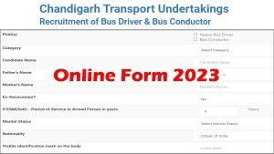 Chandigarh Conductor CTU Online Form 2023