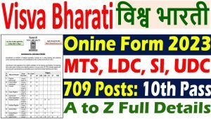 Visva Bharati Online Form 2023