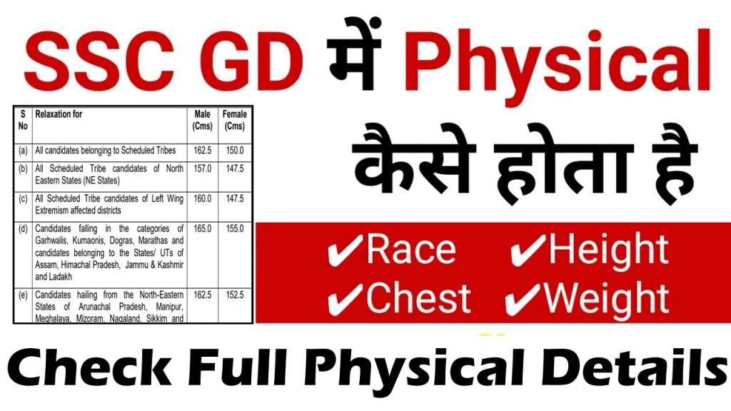 SSC Constable GD Physical 2023