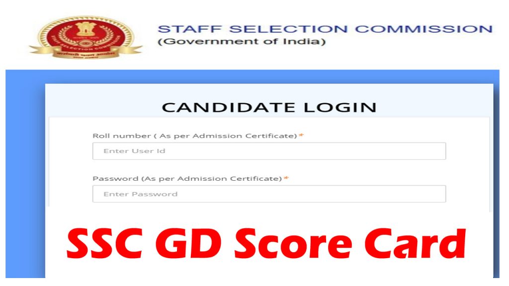 SSC GD Marks And Score Card 2023