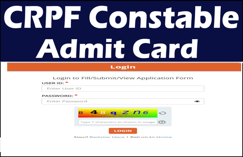 CRPF Constable Tradesman Admit Card 2023 