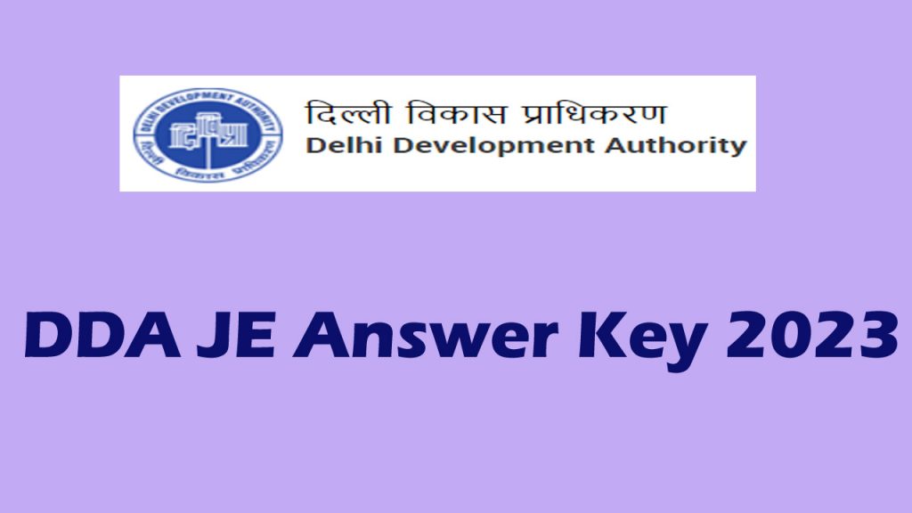 DDA JE Answer Key 2023 