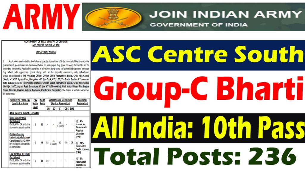 Army ASC Centre Group C Recruitment 2023