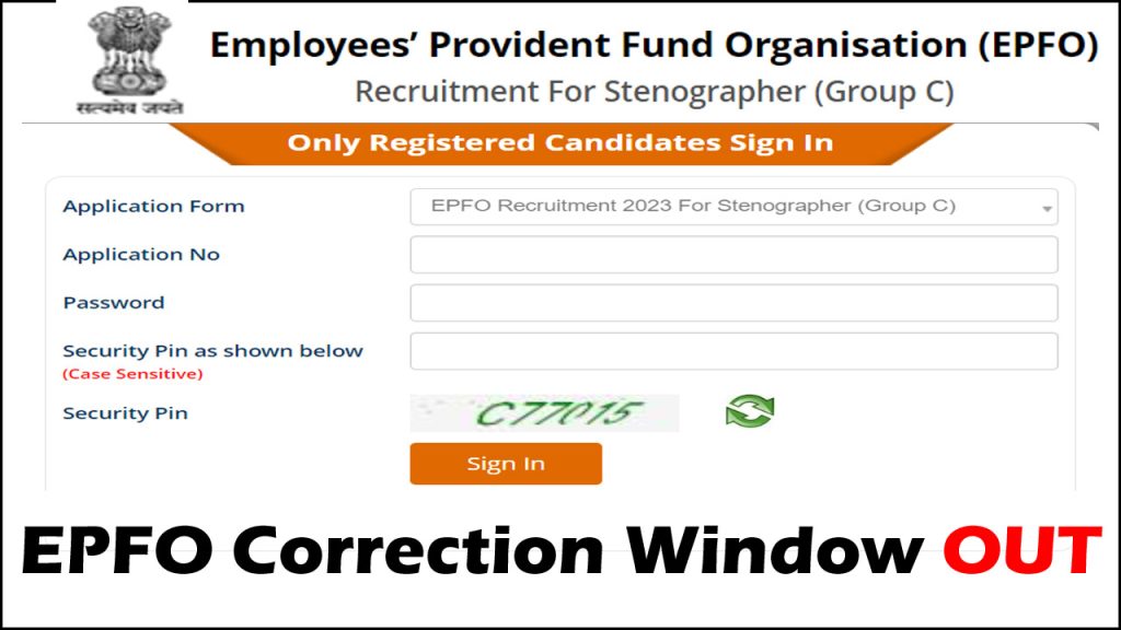 EPFO SSA Correction Window 2023