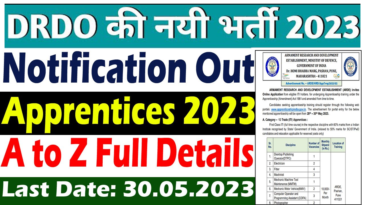 DRDO Apprentice Recruitment 2023