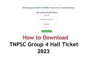 TSPSC Group 4 Hall Ticket 2023