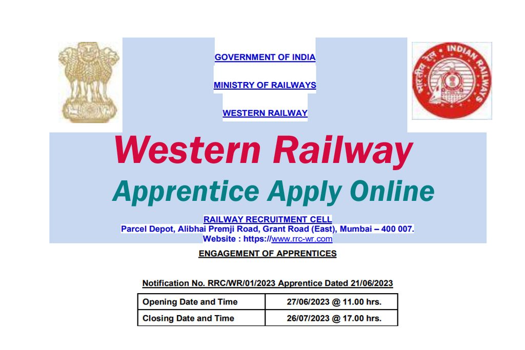 Western Railway Apprentice Recruitment 2023