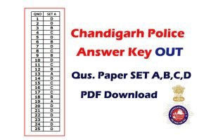 Chandigarh Police Answer Key 2023