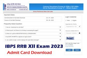 IBPS RRB Admit Card 2023