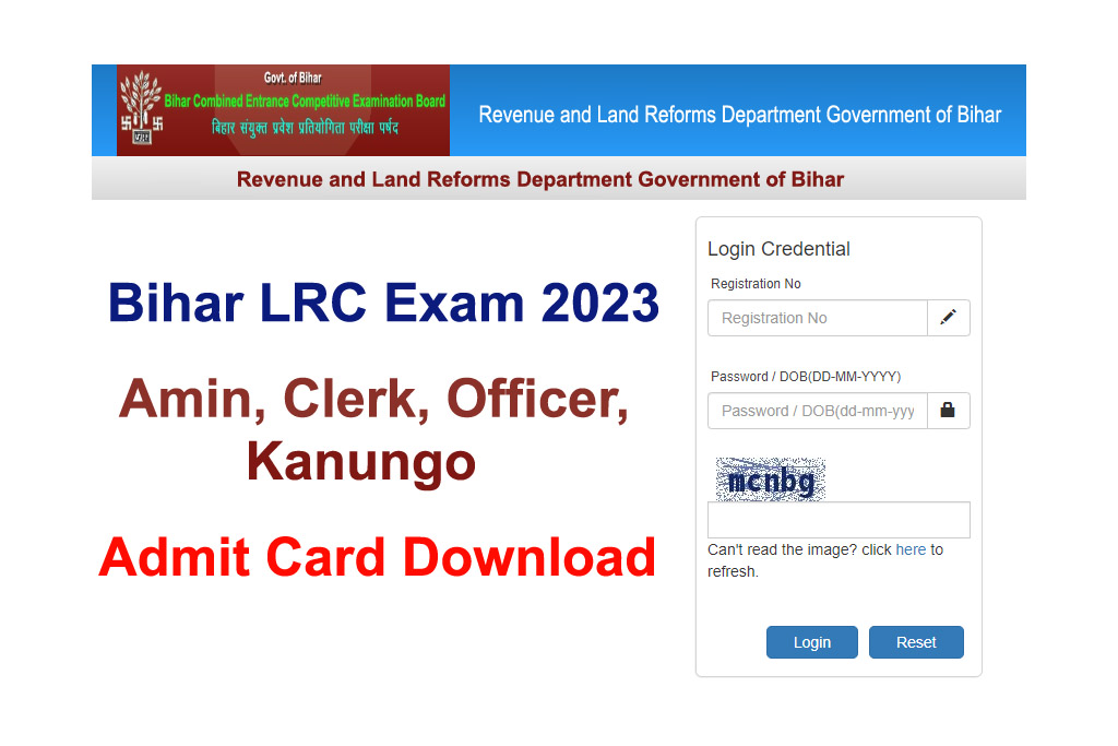 Bihar LRC Admit Card 2023 , Bihar Amin Admit Card Download 2023:-