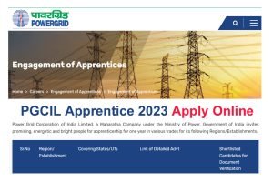 PGCIL Apprentice Online Form 2023