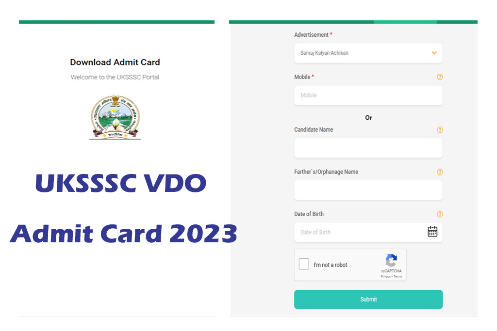UKSSSC VDO Admit Card 2023