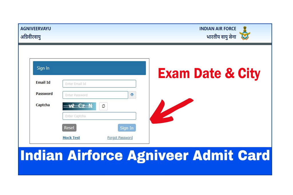 Air Force Agniveer Exam Date Exam City 2023