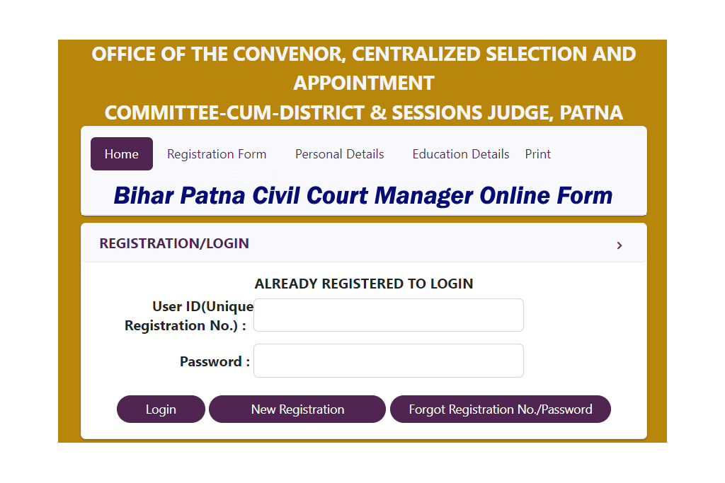 Bihar Patna Civil Court Manager Recruitment 2023