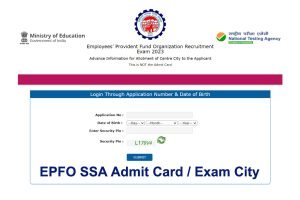 EPFO SSA Admit Card 2023