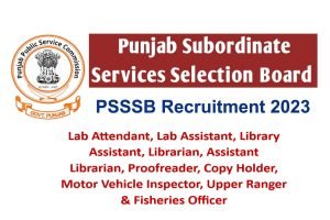 PSSSB Recruitment 2023