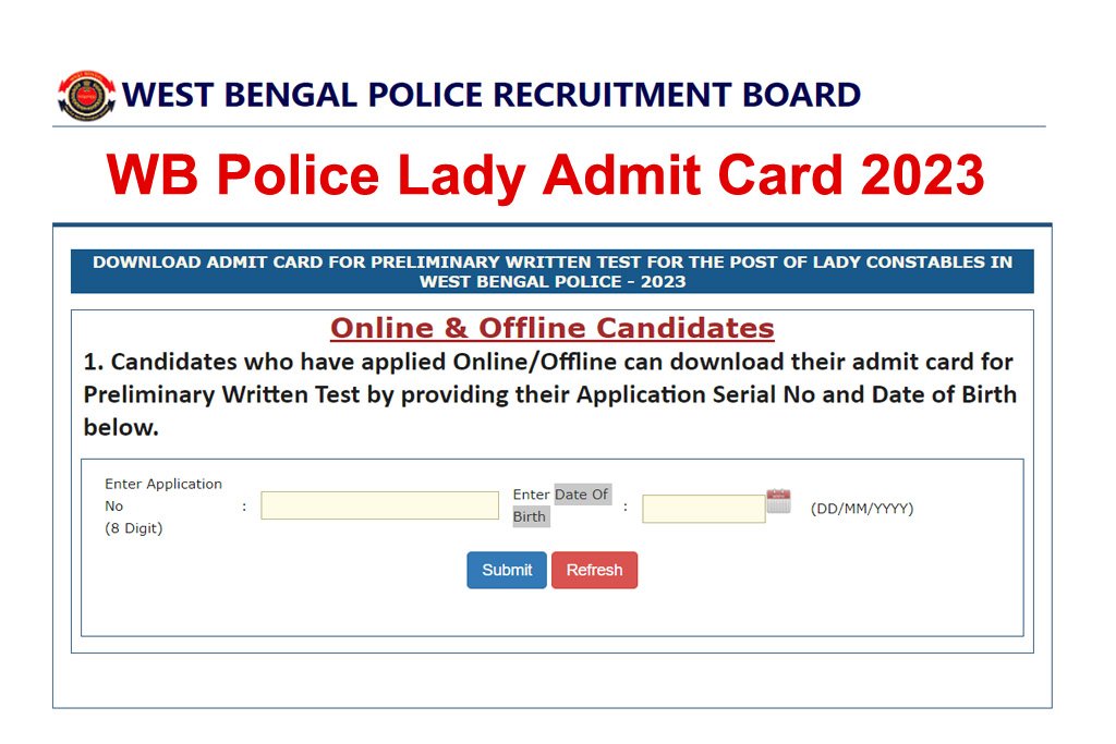 WB Police Lady Admit Card 2024