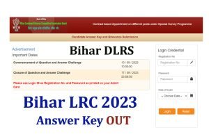 Bihar LRC Answer Key 2023