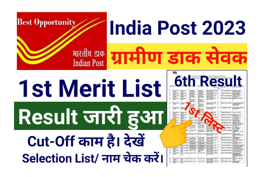 India Post GDS Result July 2023