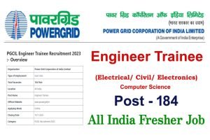 PGCIL Engineer Trainee Recruitment 2023