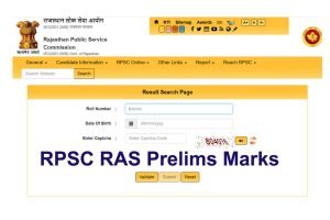 RPSC RAS Prelims Marks 2023