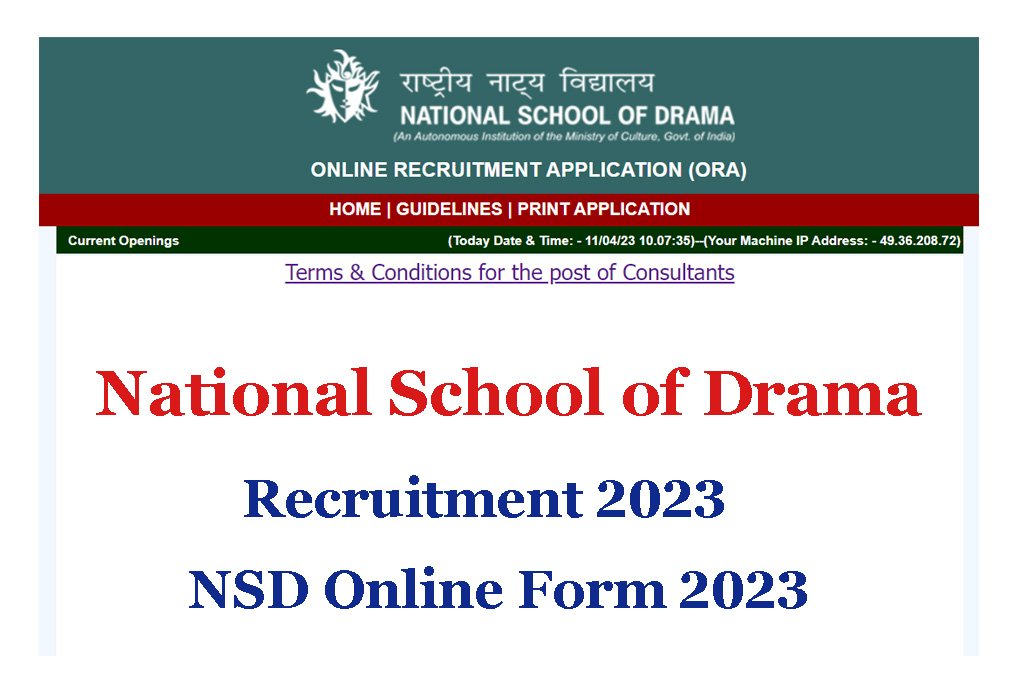 National School of Drama Recruitment 2023
