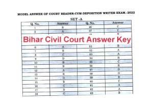 Bihar Civil Court Answer Key 2023