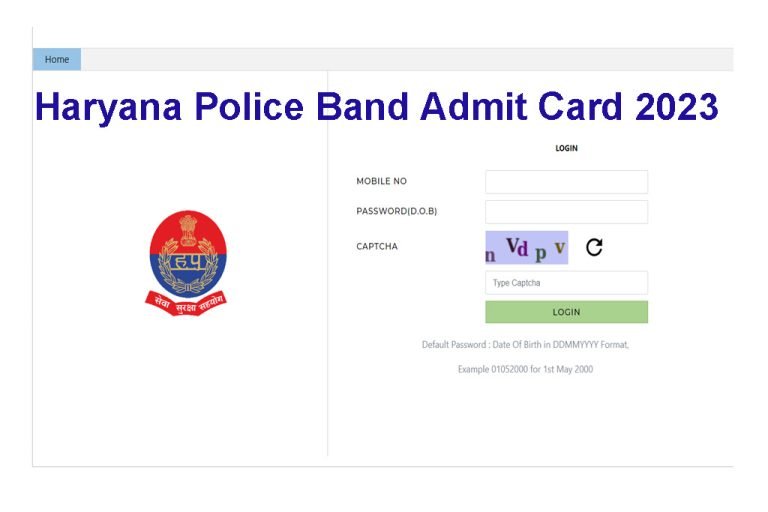 Haryana Police Constable Band Admit Card All Jobs For You