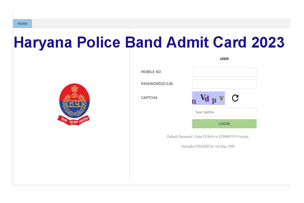 Haryana Police Constable Band Admit Card 2023