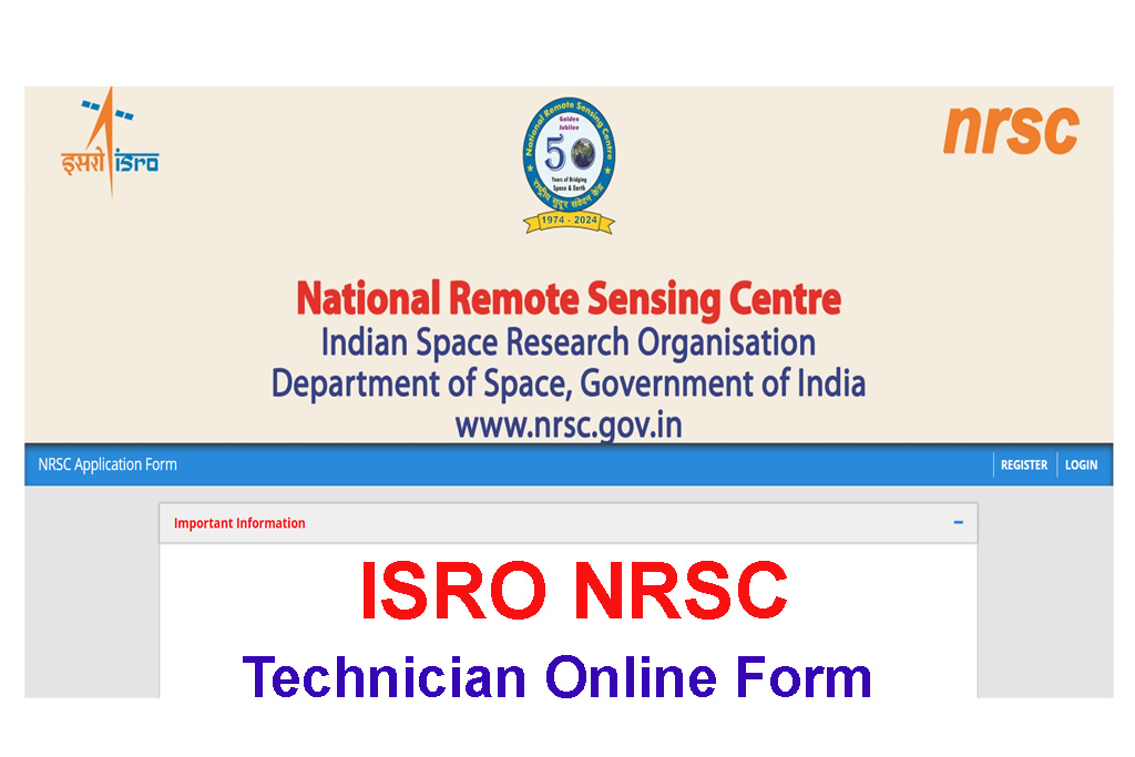 ISRO NRSC Technician Online Form 2023
