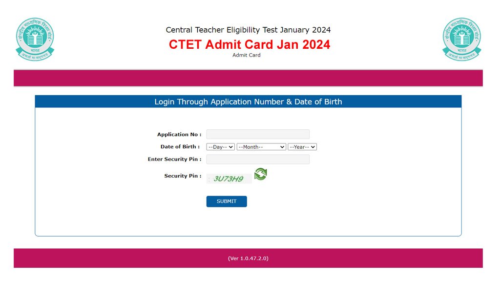CTET Admit Card 2024 Download Link Pre Hall Ticket ctet.nic.in All