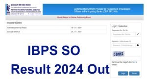 IBPS SO Result 2024