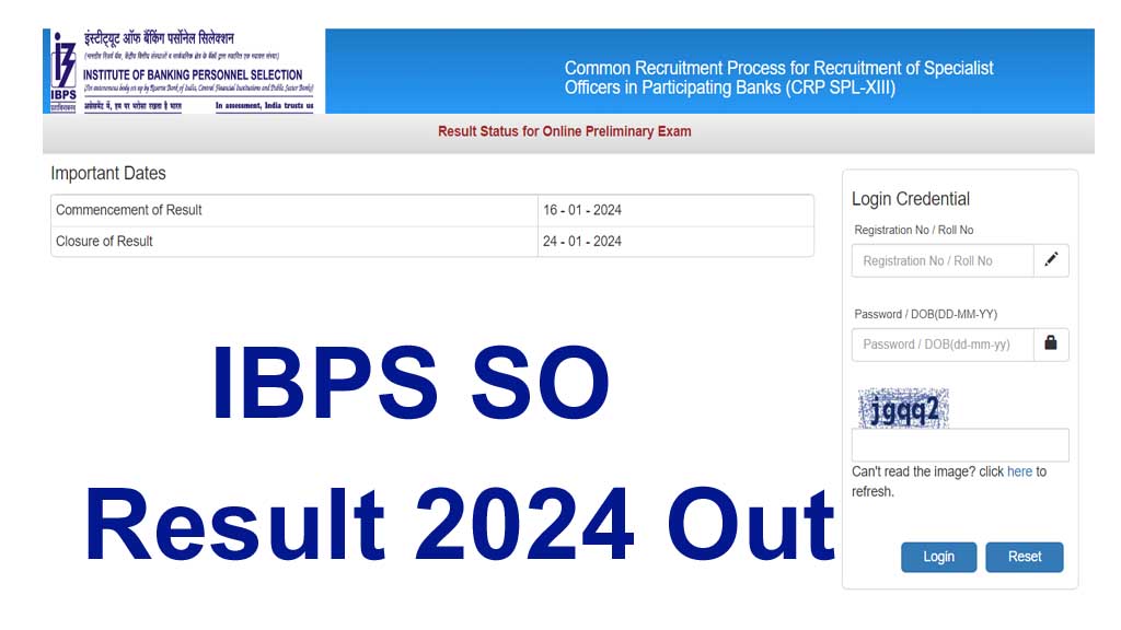 IBPS SO Score Card 2024