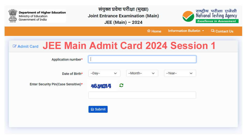 JEE Main Admit Card 2024 Session 1
