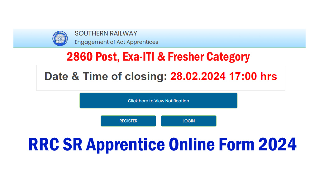 RRC SR Apprentice Online Form 2024