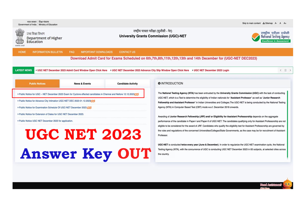UGC NET Answer Key 2024