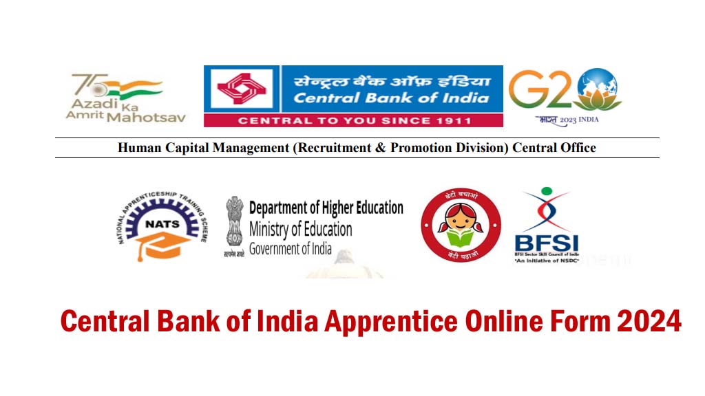 Central Bank of India Apprentice Online Form 2024