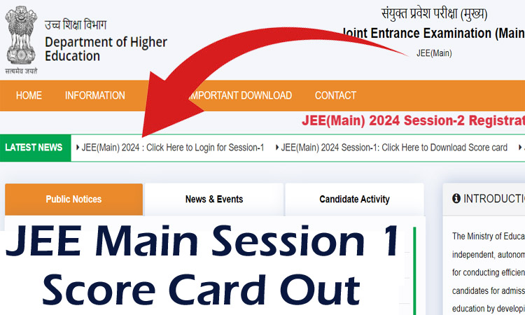 JEE Main Session 1 Result 2024