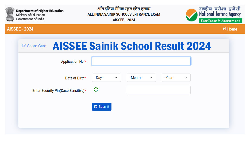 AISSEE Sainik School Result 2024