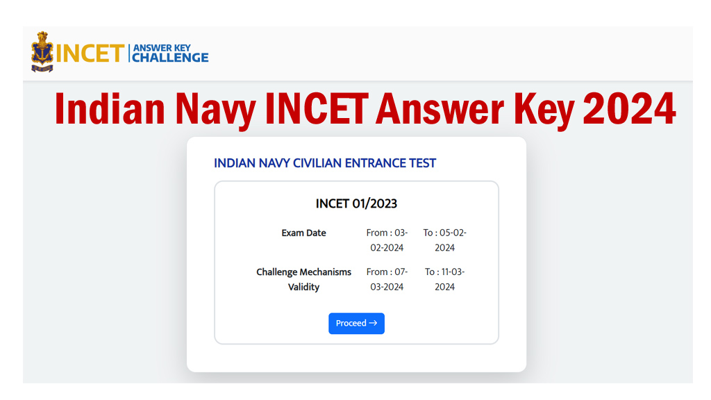 Indian Navy INCET Answer Key 2024