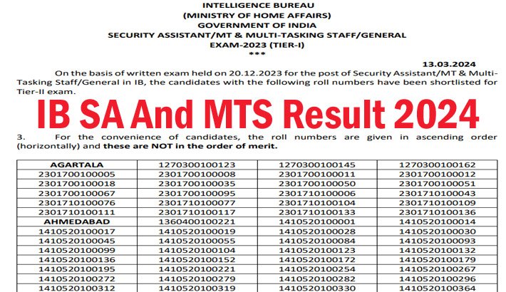 IB SA And MTS Result 2024