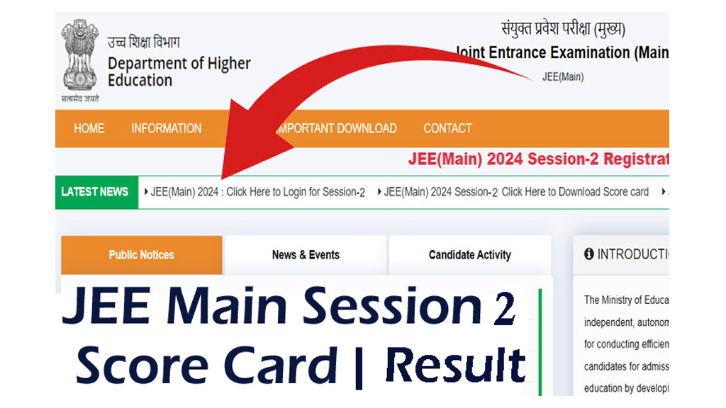JEE Main Session 2 Result 2024