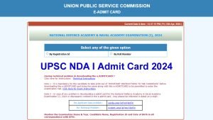 UPSC NDA I Admit Card 2024 Download Direct Link