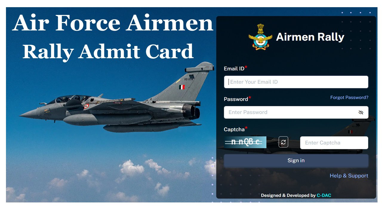 Air Force Airmen Rally Admit Card 2024