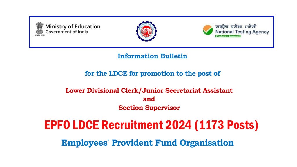 EPFO LDCE Recruitment 2024