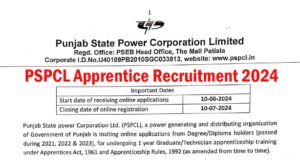 PSPCL Apprentice Recruitment 2024