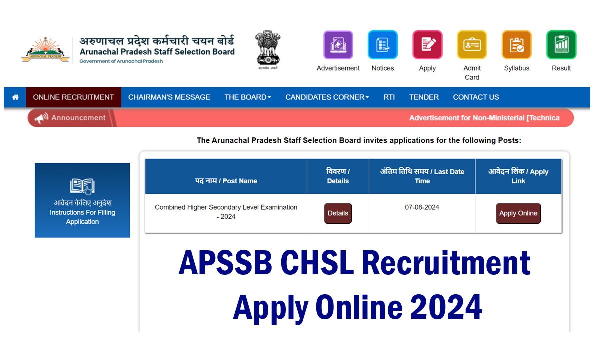 APSSB CHSL Recruitment 2024